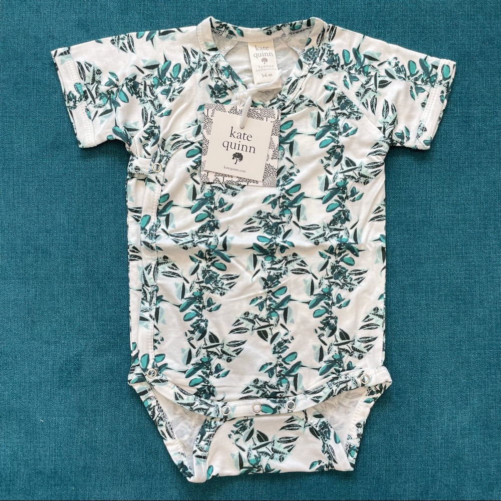 Kate Quinn Green Winding Leaf Bodysuit